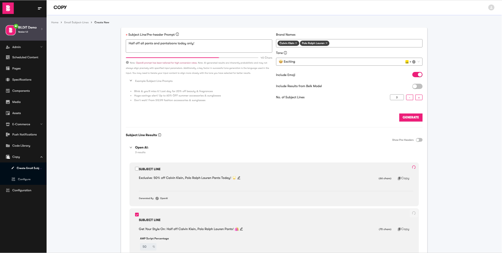 Email subject line generator tool
